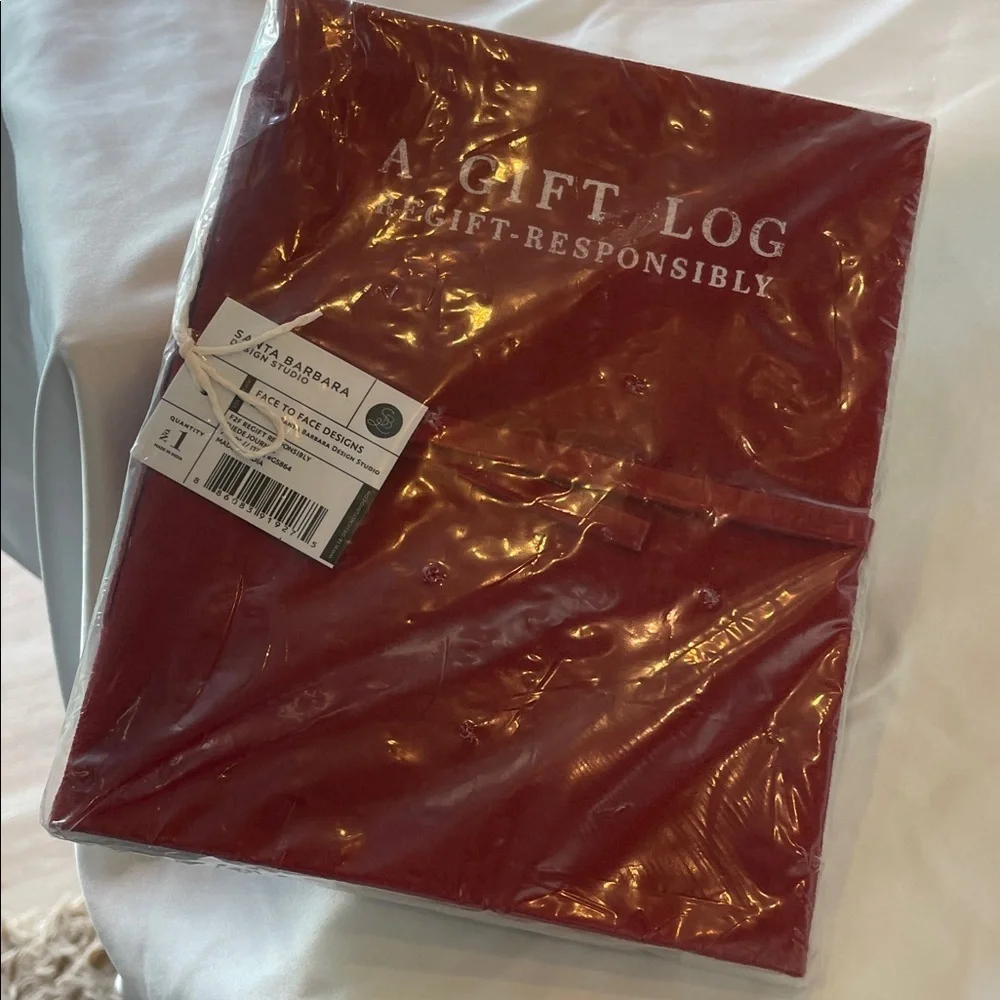 🎁 A Gift Log Planner - Red suede like cover  Gift Tracker when REGIFTING 🙈